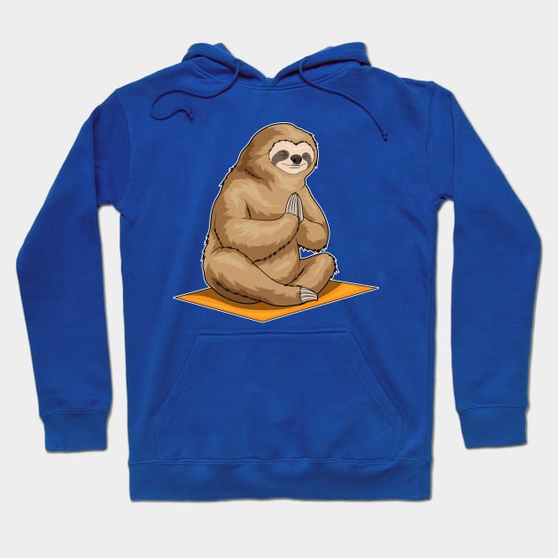 Sloth Fitness Yoga Meditation Hoodie by Markus Schnabel